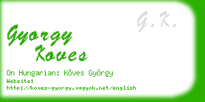 gyorgy koves business card